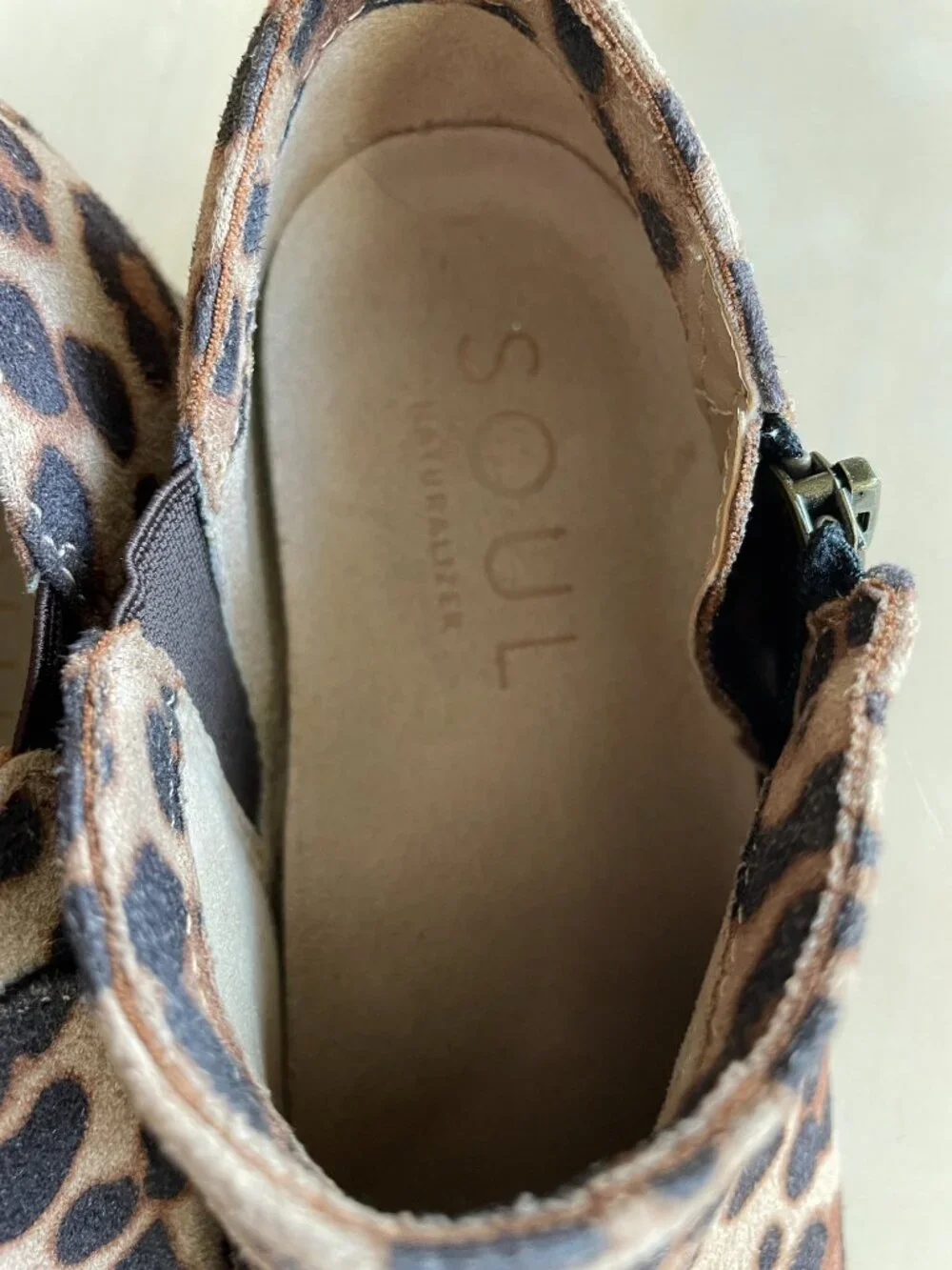 Entire Closet $5! Soul by Naturalizer Dame Cheetah Ankle Zipper Booties Boots